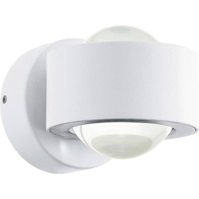 IP44 Outdoor Wall Light White Aluminium Hoop Shade 2W Built in LED Porch Lamp