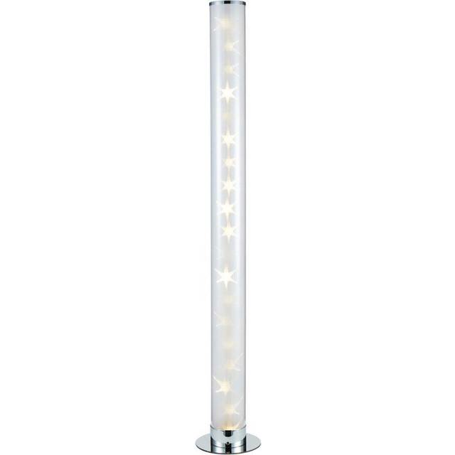 Glow Galaxy Cylinder Colour Changing LED Floor Lamp with Remote Control - Chrome