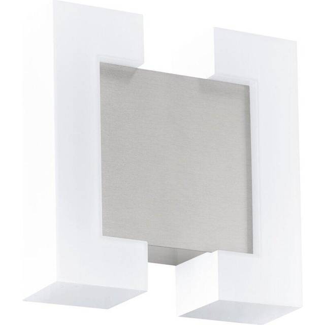 IP44 Outdoor Wall Light Satin Nickel Diffused White 4.8W Built in LED