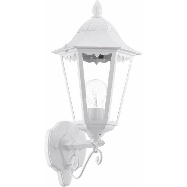 IP44 Outdoor Wall Light White Traditional Lantern 1x 60W E27 Porch Lamp Up