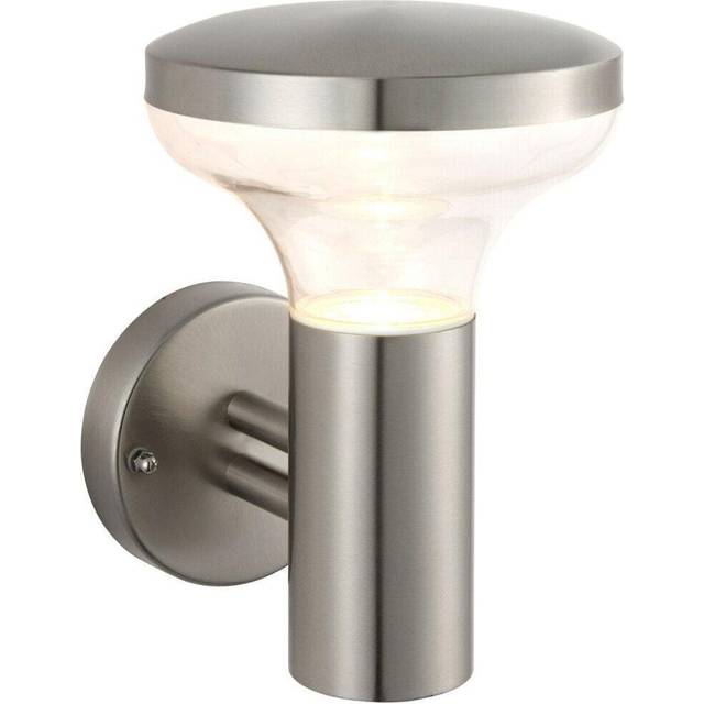 IP44 Outdoor Wall Light Marine Stainless Steel & Clear Shade 3.5W Cool White LED