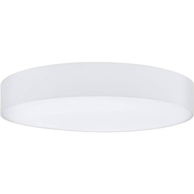 Flush Ceiling Light Colour White Circular Shade White Fabric Bulb E27 7x25W