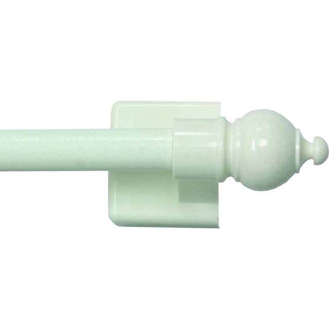 "Kenney 7/16"""""""" Multi-Use Adjustable Petite Cafe Magnetic Rod  16-28""""""""  White"