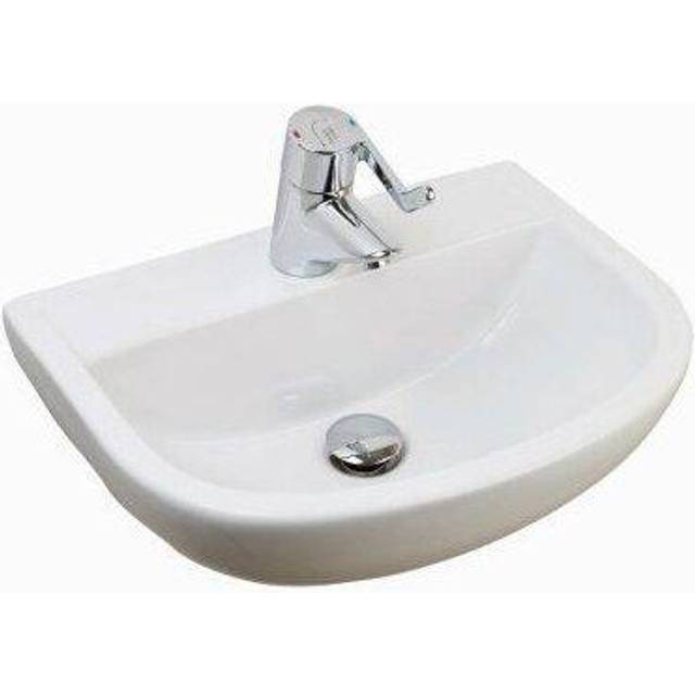 RAK Ceramics Compact Doc M Basin with No Tap Hole or Overflow | White | 500mm