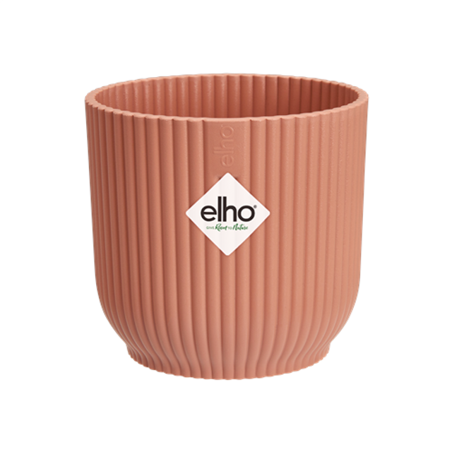Elho Vibes Fold 11cm Mini Round Plastic Indoor Plant Pot - Delicate Pink