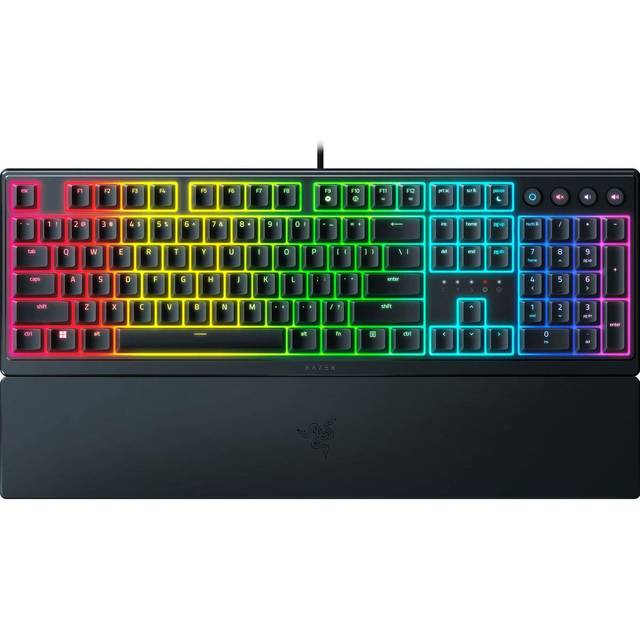 Razer Ornata V3 - US - Low-profile Mecha-membrane RGB Keyboard - Low-profile Keys - Razer Mecha-Membrane Switches - UV-coated Keycaps