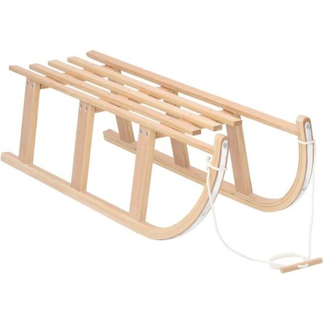 vidaXL Snow Sledge 110x40x34 cm Plywood - Brown