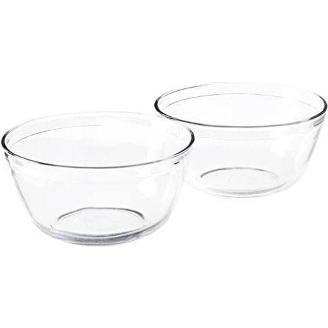 Anchor Hocking 4-Quart Glass Mixing Bowl  Set of 2  Clear