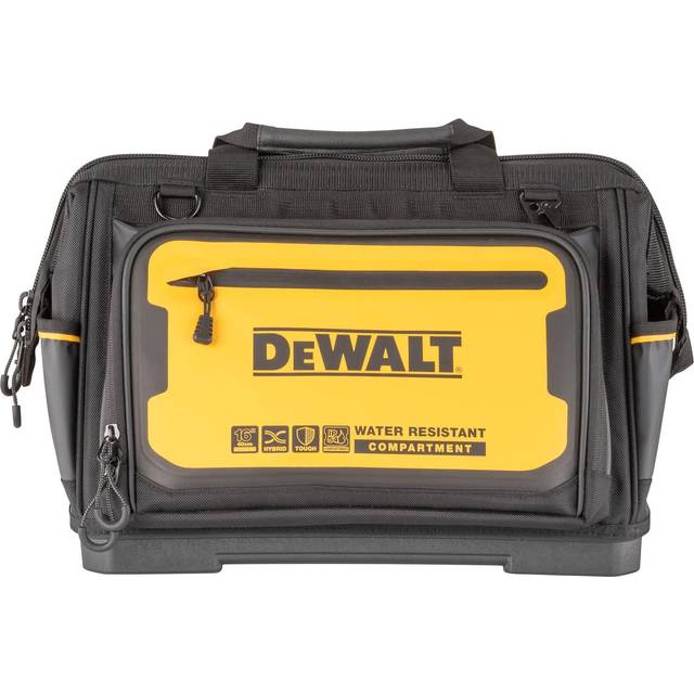 DEWALT Tool Bag  Water Resistant  Hard Bottom  16-inch  Professional Tool Tote (DWST560103)