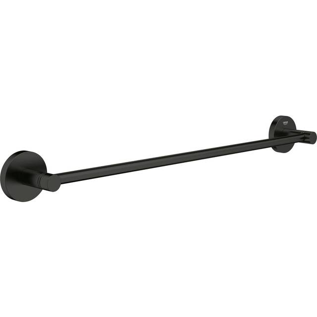 GROHE 406882431 Essentials 18-Inch Wall-Mounted Bathroom Towel Bar Matte Black