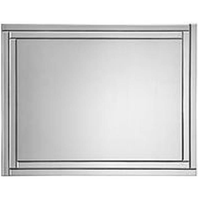 Deco Frameless Wall Mirror - Clear - One Size - Julian Bowen