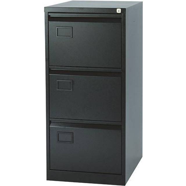 Jemini 3 Drawer Filing Cabinet Black, Metal, 62.2 x 47 x 101.6 cm
