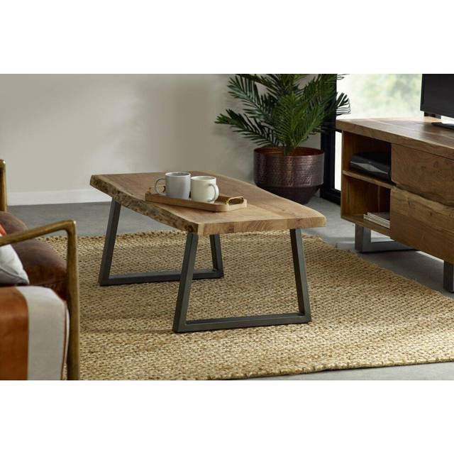 Natural Essential Live Edge Coffee Table - Light Wood