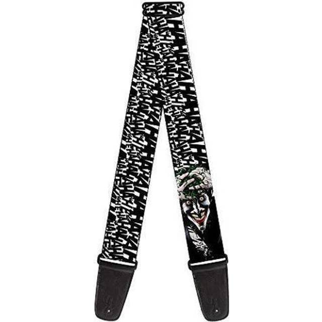 Guitar Strap Joker The Killing Joke Holding Head Pose Hahaha White Black 2 Inches Wide (GS-WJK072)