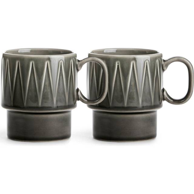 Sagaform Coffee & More kaffemugg 2-pack Grå