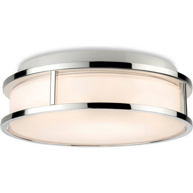 Firstlight Adelaide LED Flush Ceiling Light 12W Warm White in Chrome and Opal Glass