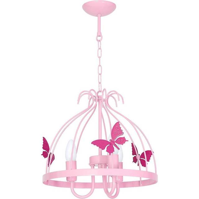 Milagro Chandelier Kago 3XE14 Pink and Dark Pink - Dark pink