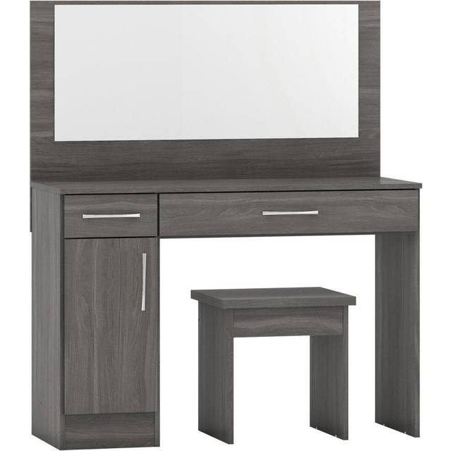 Seconique Nevada Vanity/Dressing Table Set - White Gloss, White