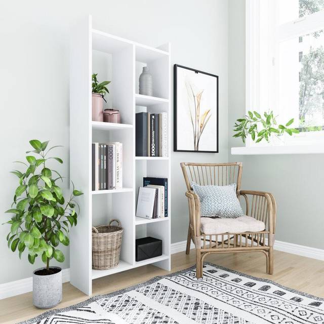 Decorotika Eden Modern Bookcase Bookshelf Shelving Unit Display Unit - White