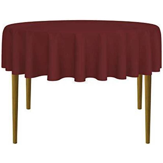 Lann's Linens - 70 Round Premium Tablecloth for Wedding/Banquet/Restaurant - Polyester Fabric Table Cloth - Burgundy