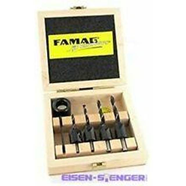 FAMAG Set of Drill Bits Type 3500 3, 4, 5, 6 with Countersinks Type 2100+DEPTH A