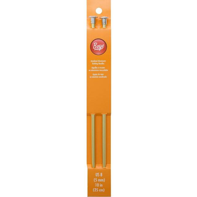 "Boye Single Point Aluminum Knitting Needles 10""-Size 8/5mm"