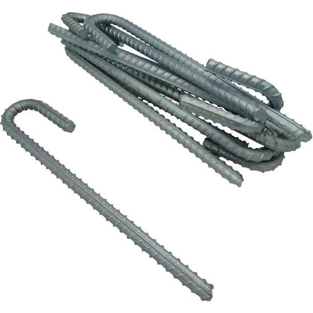(16MM, Pack of 20) Heavy Duty Galvanised Ground Stakes (Rebar Pegs)