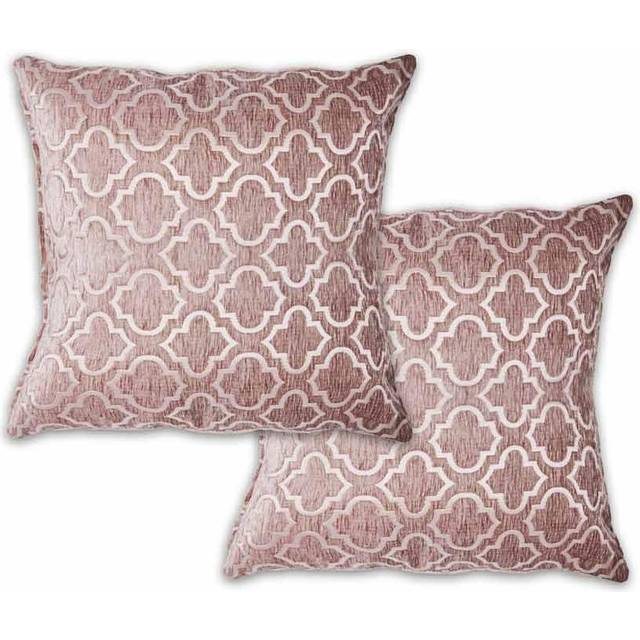 Bohemia Geometric Satin Chenille Cushion Cover - Pink - Emma Barclay | TJ Hughes Orange