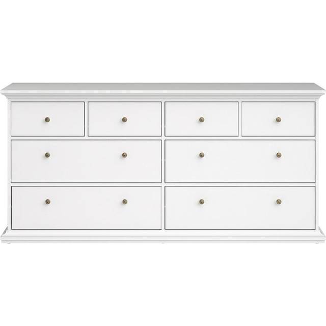 Indoor Furniture Group Paris Chest Of 8 Drawers In White, White
