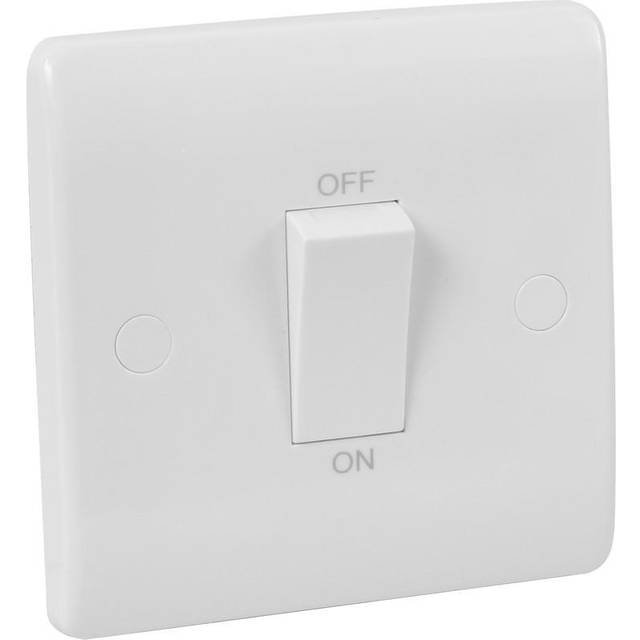 Click Scolmore Mode 45A Cooker Rocker Switch Polar White - CMA500
