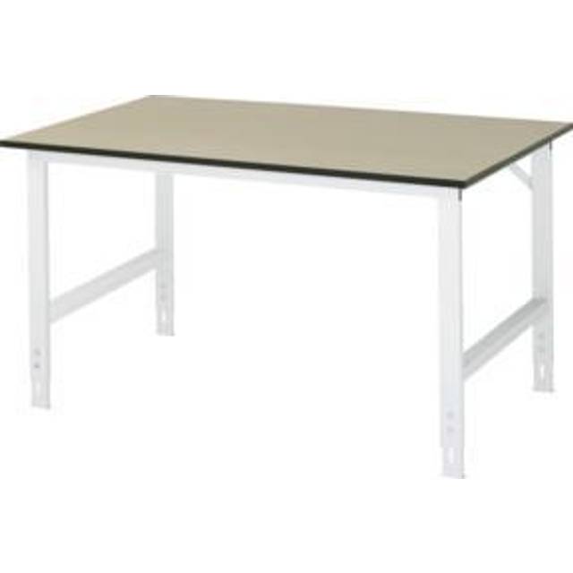 Arbeitstisch B1500xT1000xH760-1080mm, Arbeitsplatte MDF Gestell lichtgrau