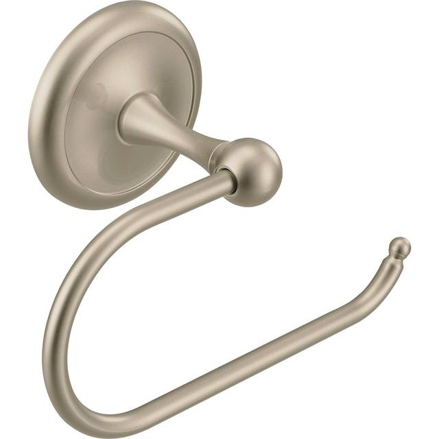 Moen BP5380SN Yorkshire Collection Single Post European Toilet Paper Holder with Hardware  Satin Nickel