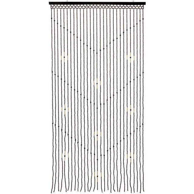 Tuscany Hanging Waves Wooden Beaded Door Curtain Screen - Yellow