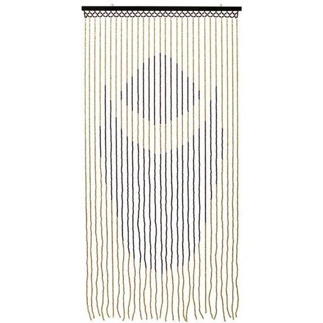 Tuscany Hanging Lotus Wooden Beaded Door Curtain Screen - Yellow