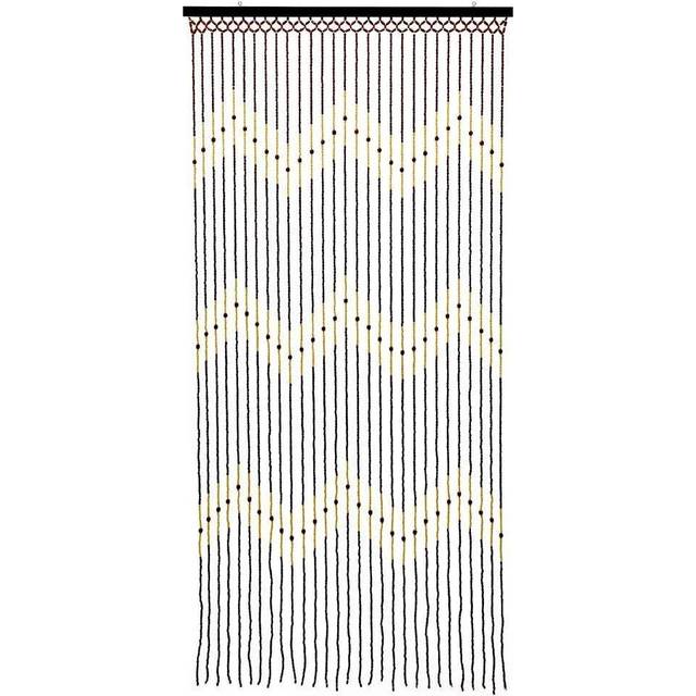 JVL Tuscany Hanging Wooden Beaded Door Curtain 90x180cm Arrows, Multi
