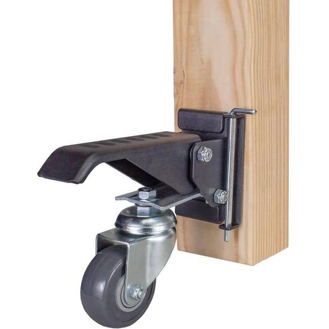 POWERTEC Workbench Caster Kit Set of 4 with Quick Release Plate & 400 lbs Loads  2-1/2 Inch Retractable Stepdown Caster Wheels for Workbenches  Tables