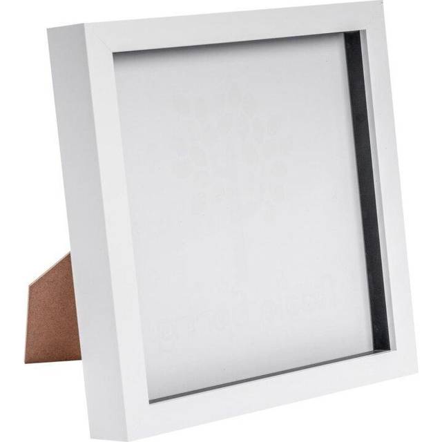 8" x 8" 3D Box Photo Frame - White