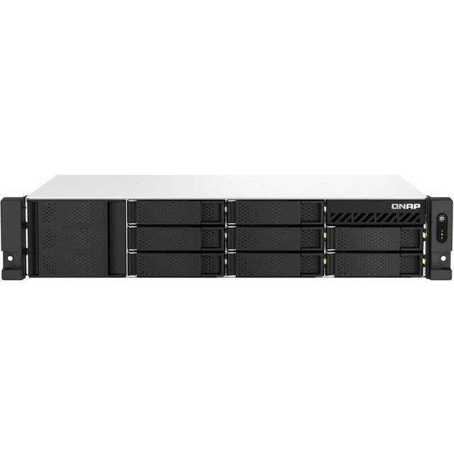 QNAP TS-864eU-RP-8G NAS Rack (2 U), 8 disk bays, Intel Celeron N5095 4-core/4-thread processor