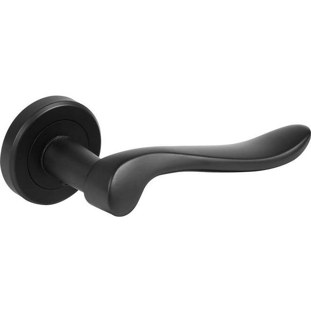 Serozzetta Verdun Lever On Rose Door Handles Matt (Pair) in Black