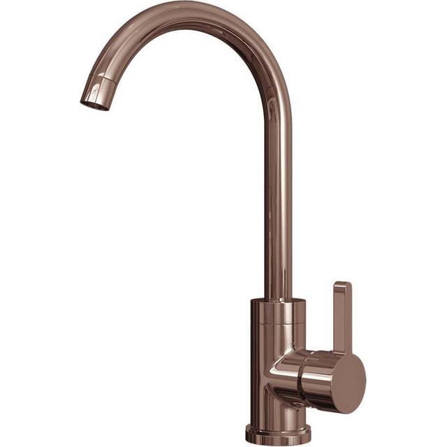 Copper Kitchen Mixer Tap, Swan Neck, Single Lever, Monobloc - SIA KT26CU