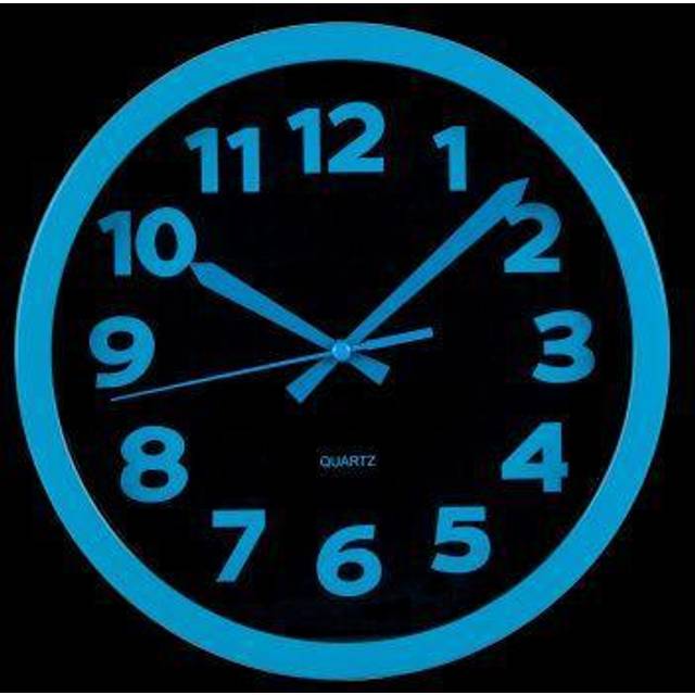 Technoline Modern, Eye-catching Shrill Wall Clock with Plastic Frame, Blue, 25,5 x 4 x 25,5 cm