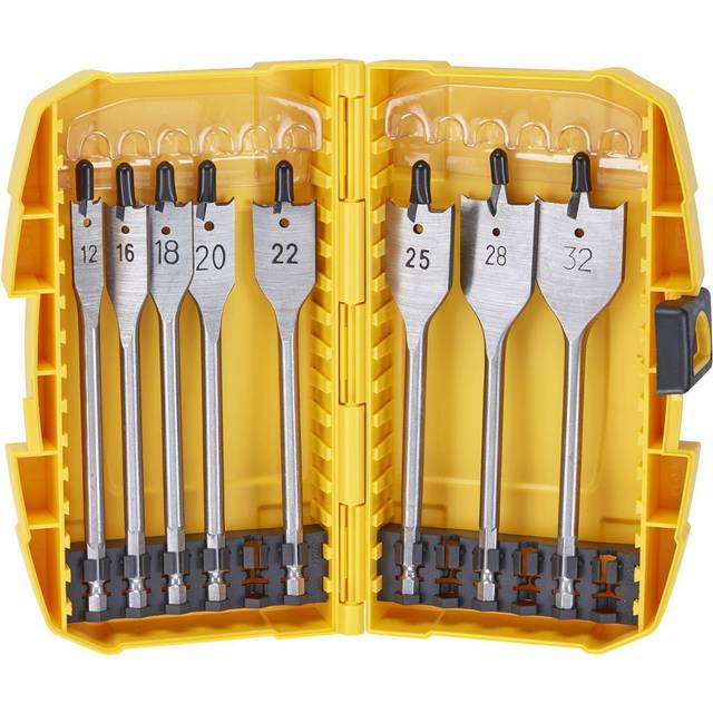 DeWalt DT4842 Flat Wood Spade Bit Set 8 Piece 12, 16, 18, 20, 22, 25, 28 32mm