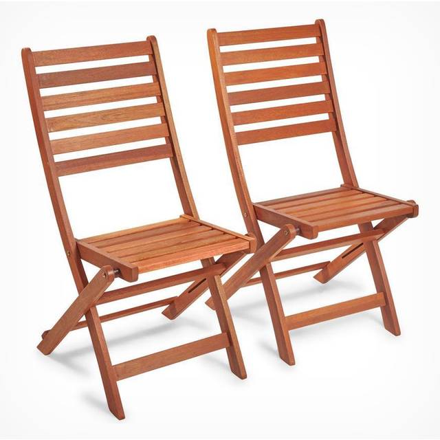 2 Wooden Garden Chairs