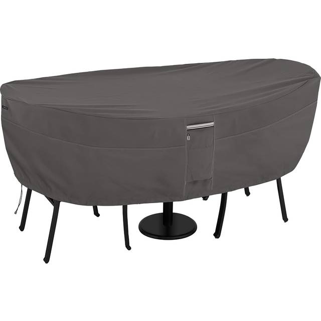 Classic Accessories Ravenna Water-Resistant 30 Inch Round Bistro Patio Table & Chair Set Cover, Outdoor Table and Chair Cover