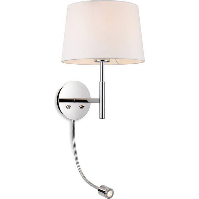 Firstlight Seymour Contemporary Style LED 2-Light Wall Light 1W Warm White Cream and Chrome