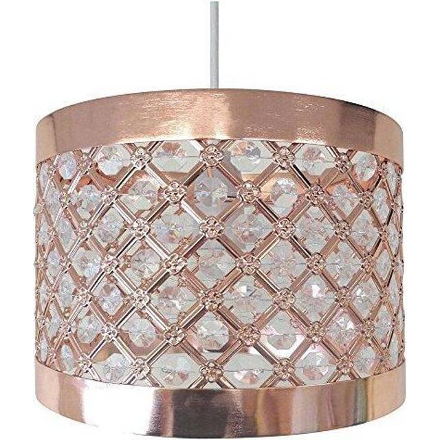 Country Club - Moda Sparkly Ceiling Pendant Light Shade Fitting Chandelier, Metal (Copper) - ...