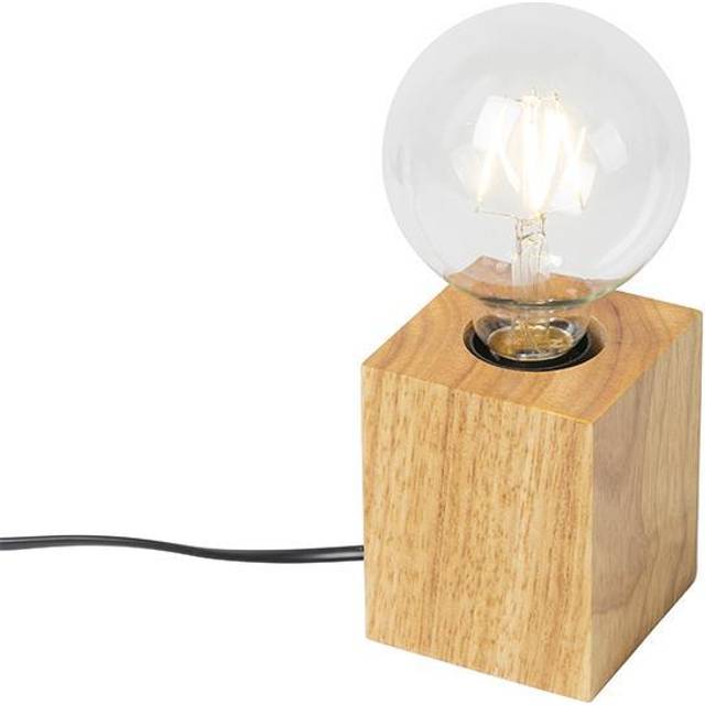 Rustic Table Lamp Natural Wood - Bloc