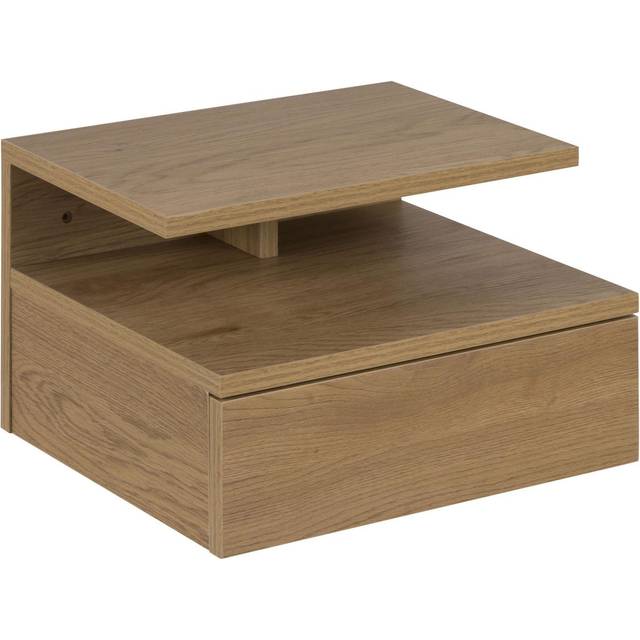 Florence Ashlan Single Drawer Oak Bedside Table - Furniture To Go - Brown