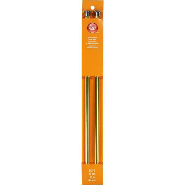 "Boye Single Point Aluminum Knitting Needles 14""-Size 15/10mm"