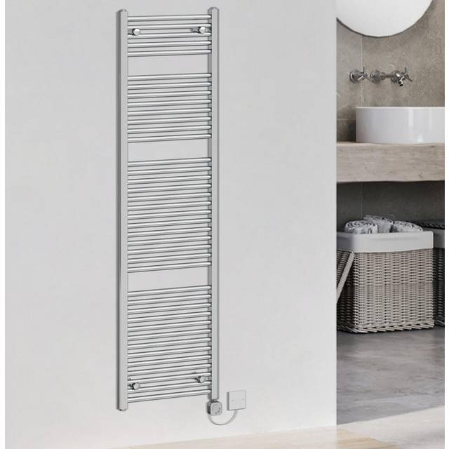(1800x500mm, Chrome) WarmeHaus Electric Heated Towel Rail Straight Thermostatic Bathroom Towel Radiator